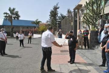 Homenaje a Jesús García Aller, comisario-jefe de la Policía Nacional de Telde (Foto Francisco Javier Santana)
